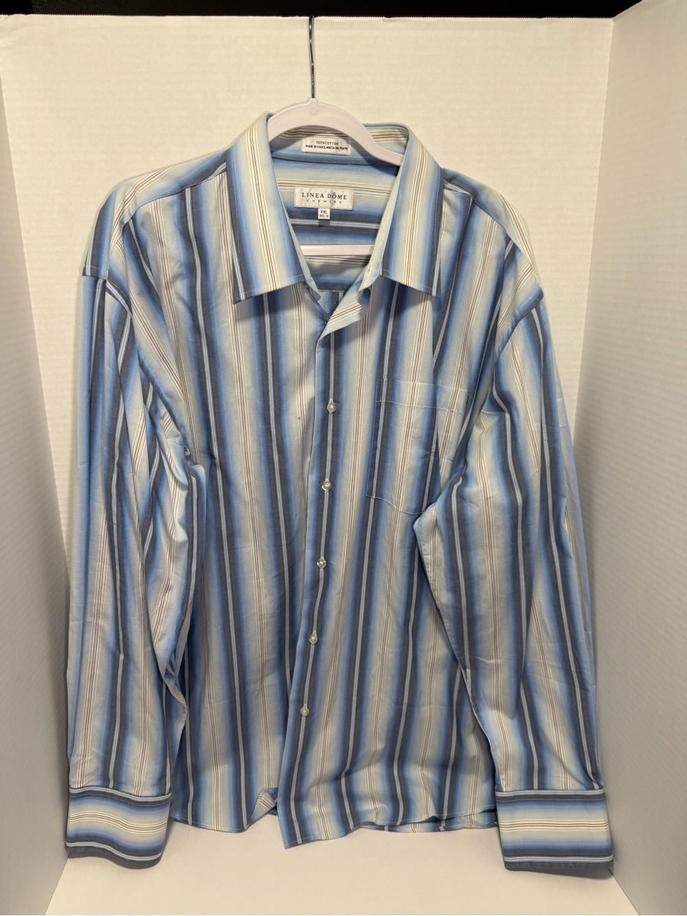 Linea Domé Blue Striped‎ Men's Dress Shirt